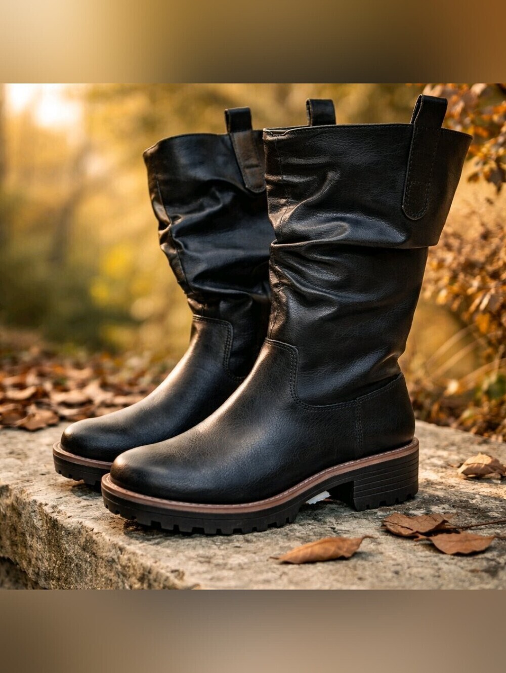 Sun + Stone New In Box! Lug Sole Slouchy Boots Sz 5